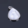 Crystal Quartz Stone Teardrop Pendant Necklace Jewelry 18''
