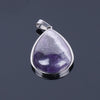 Crystal Quartz Stone Teardrop Pendant Necklace Jewelry 18''