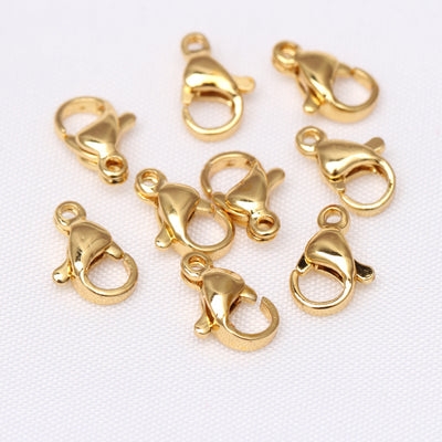18K Gold Silver Plated Lobster Buckle 10pcs