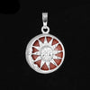 Sun Pendant Necklace Stone Pendant Necklace 18''