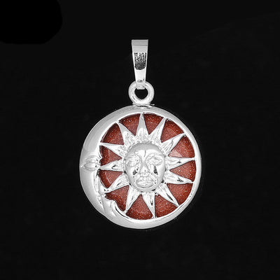 Sun Pendant Necklace Stone Pendant Necklace 18''