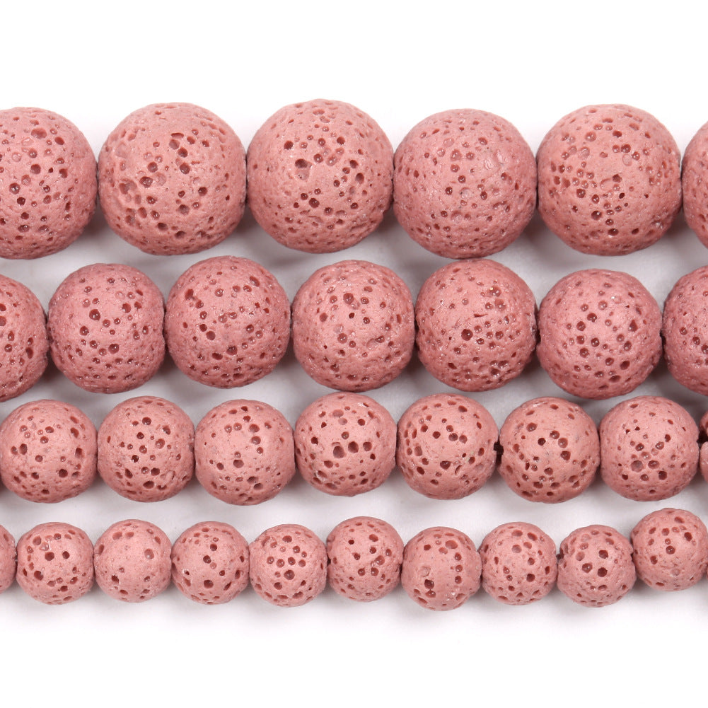 Perles de lave rouges 6 mm 8 mm 10 mm 12 mm 15''