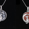 Natural Stone Crystal Pendants Necklace Cat on Moon Pendant 18''