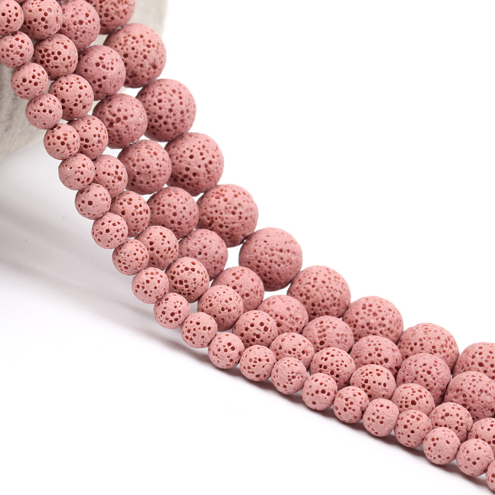 Perles de lave rouges 6 mm 8 mm 10 mm 12 mm 15''