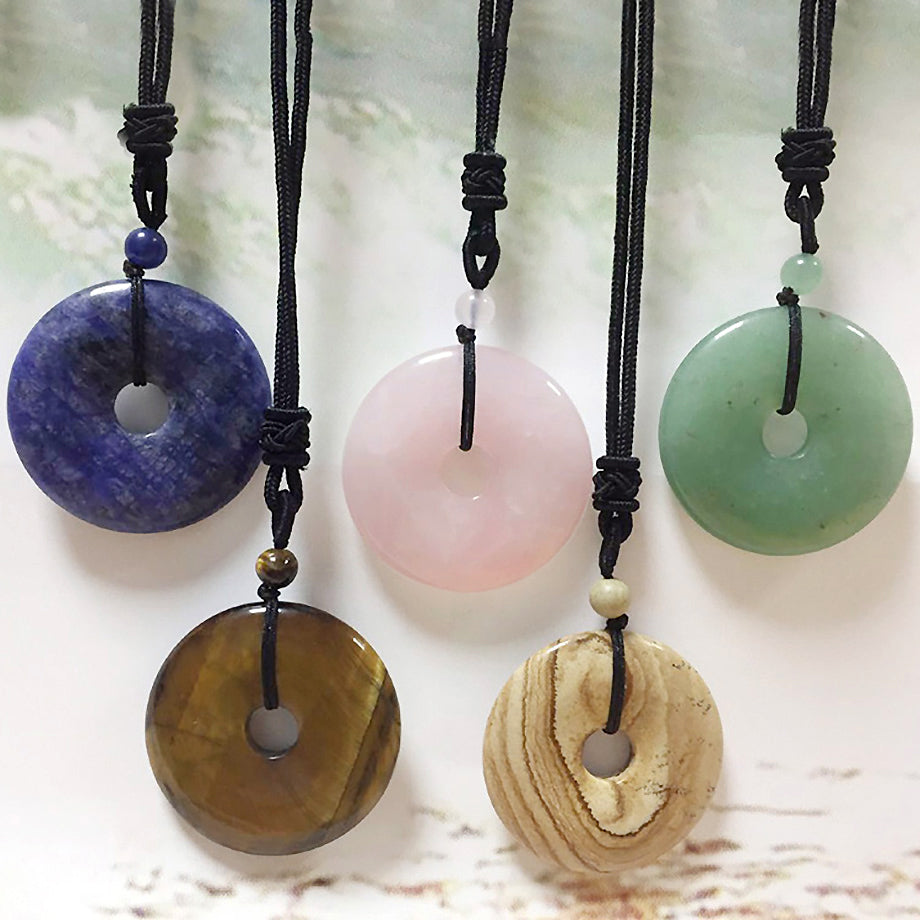 Donut Pendant Necklace 25''