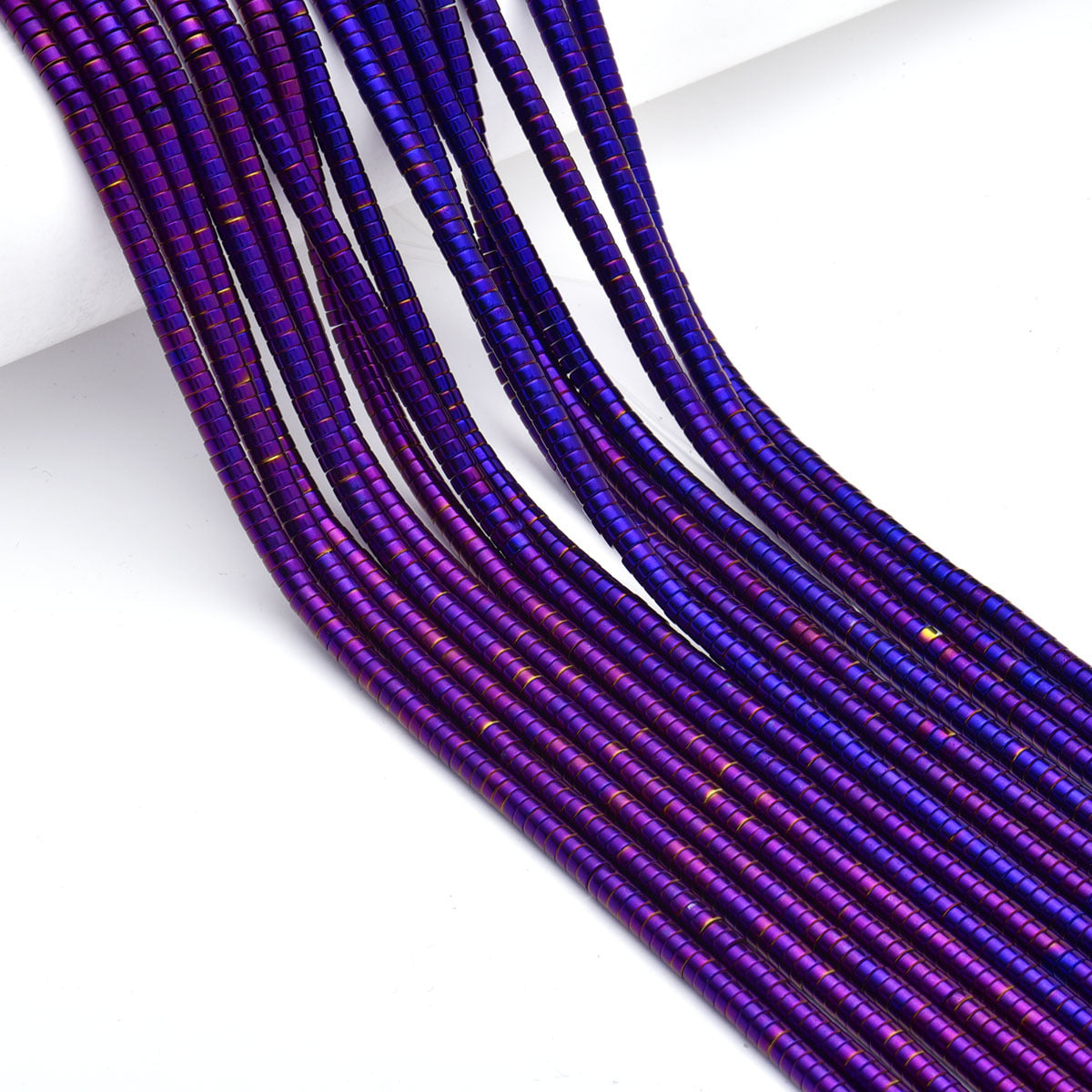 Farverig hæmatit, naturlig ædelsten, Rondelle Stone Spacer 2mm 3mm 4mm 6mm 15''