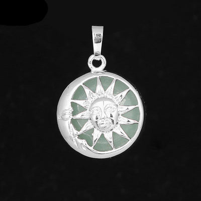 Sun Pendant Necklace Stone Pendant Necklace 18''