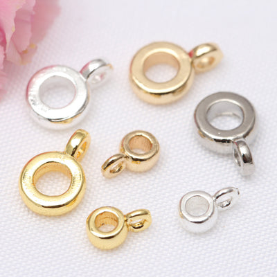 Gold Silver Plated Copper Pendant Link Ring 3.8mm 6mm 20pcs