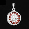 Sun Pendant Necklace Stone Pendant Necklace 18''