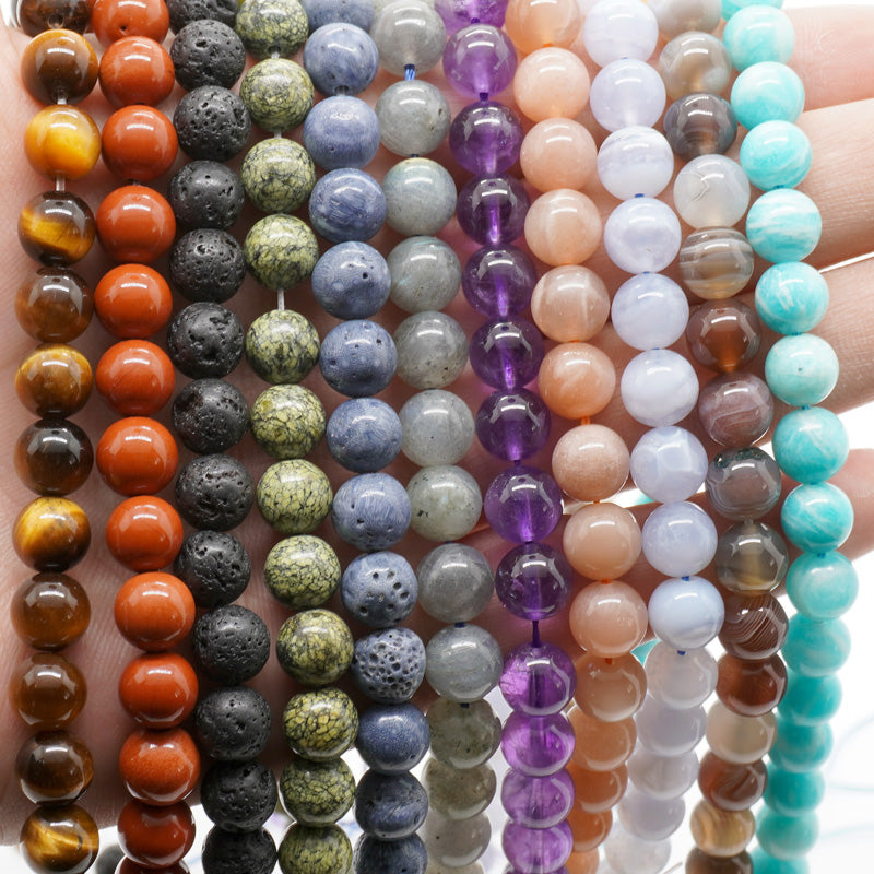 50 Kinds Natural Stone Beads 6mm 8mm 10mm 15''