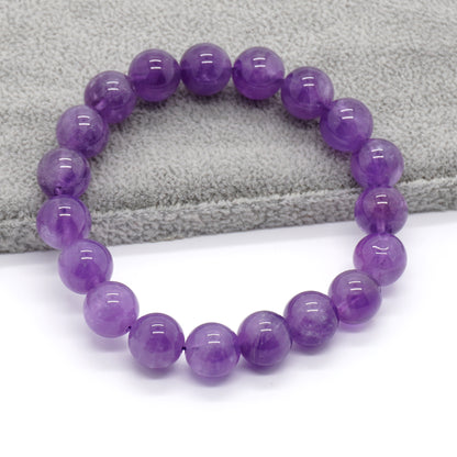 Ametyst Armbånd Krystalsten Armbånd 4mm 6mm 8mm 10mm 12mm 8''