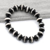 White Striped Onyx Bracelets 8''