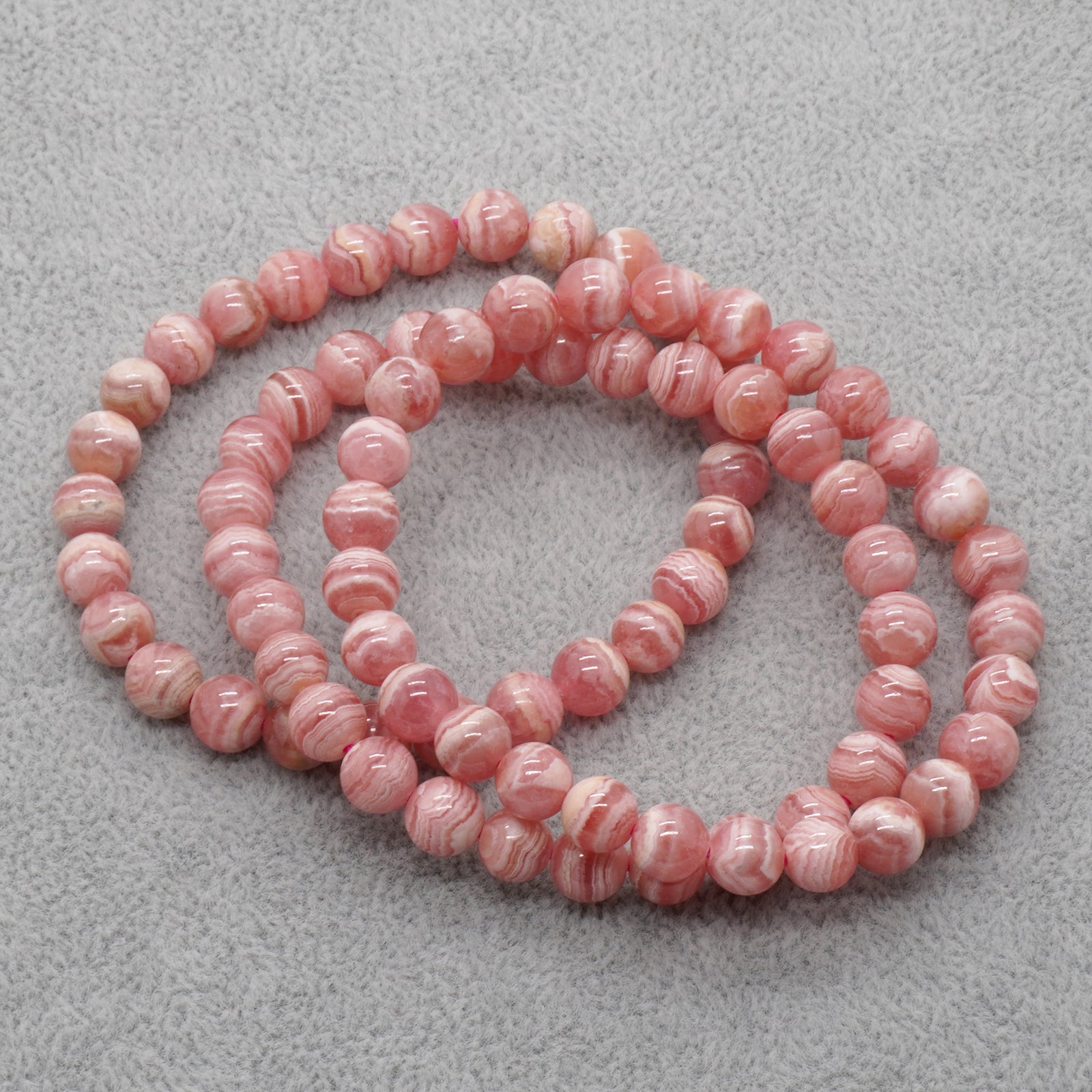 Rhodochrosit armbånd 7''