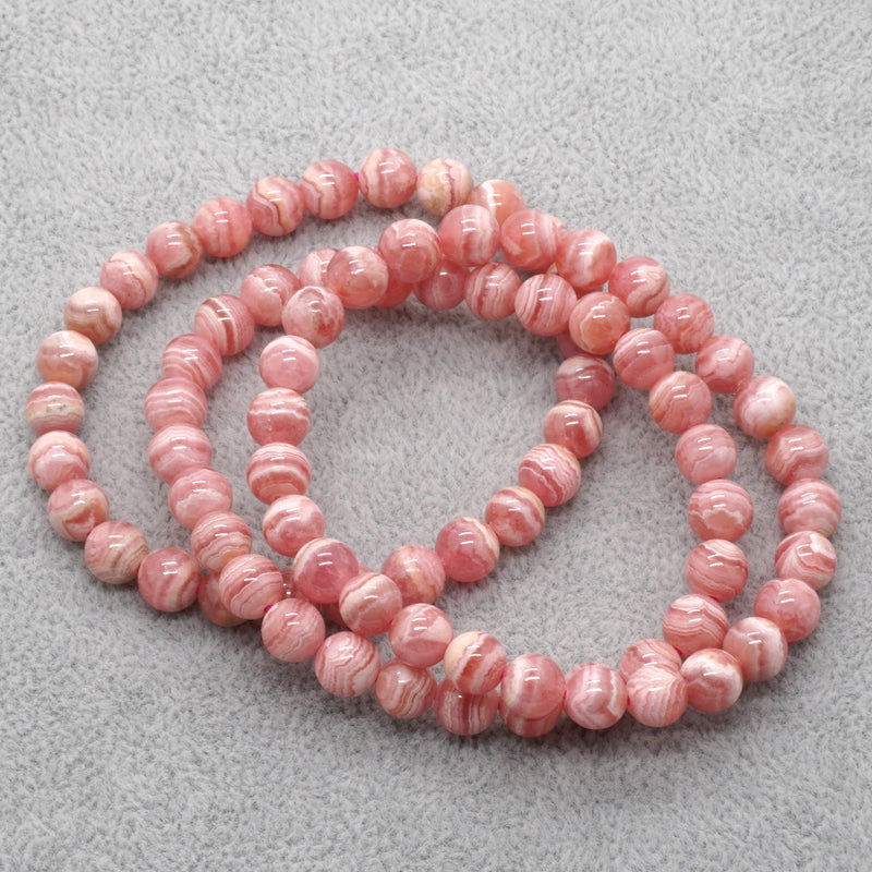 Rhodochrosit armbånd 7''