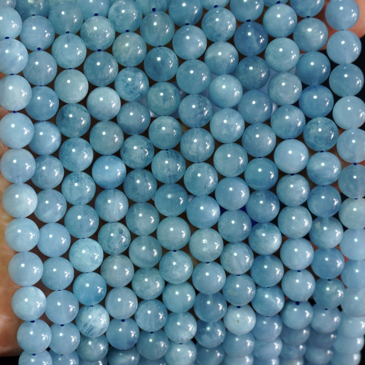 AA, Aquamarine Beads 8mm 15''