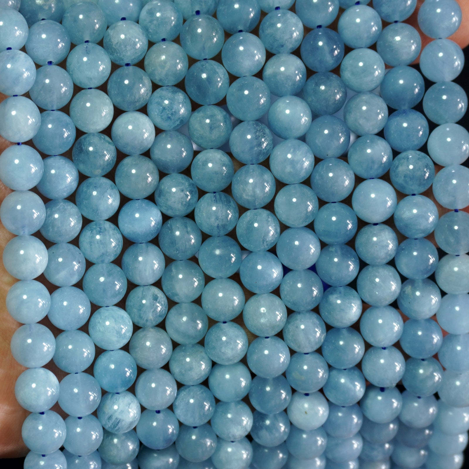 AA, Akvamarinperler 8mm 15''