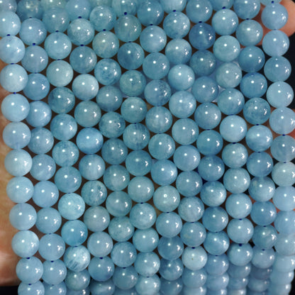 AA, Aquamarine Beads 8mm 15''