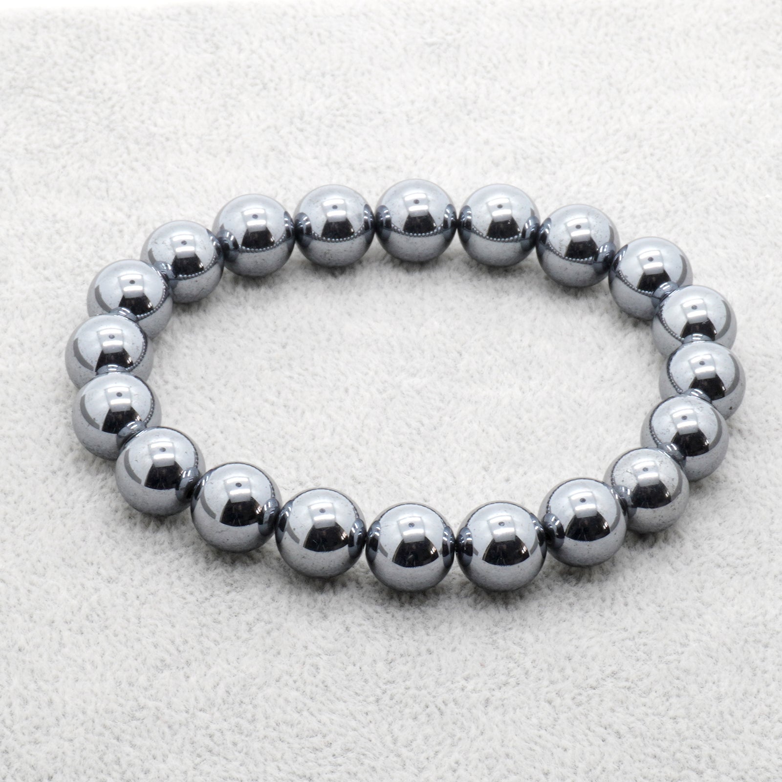 Silver Hematite Bracelet 8''