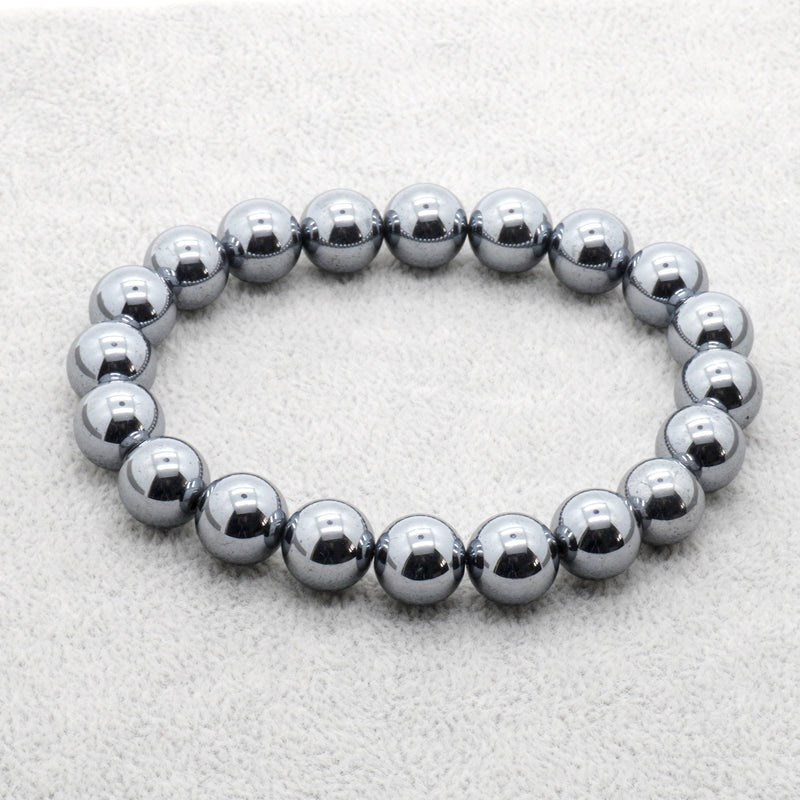 Silver Hematite Bracelet 8''