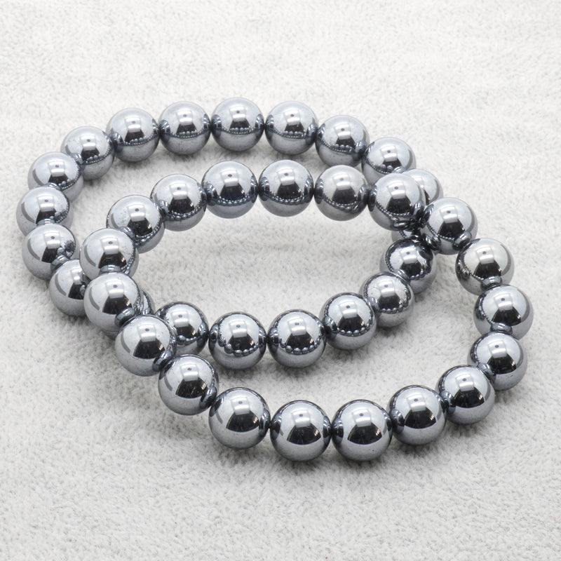 Silver Hematite Bracelet 8''