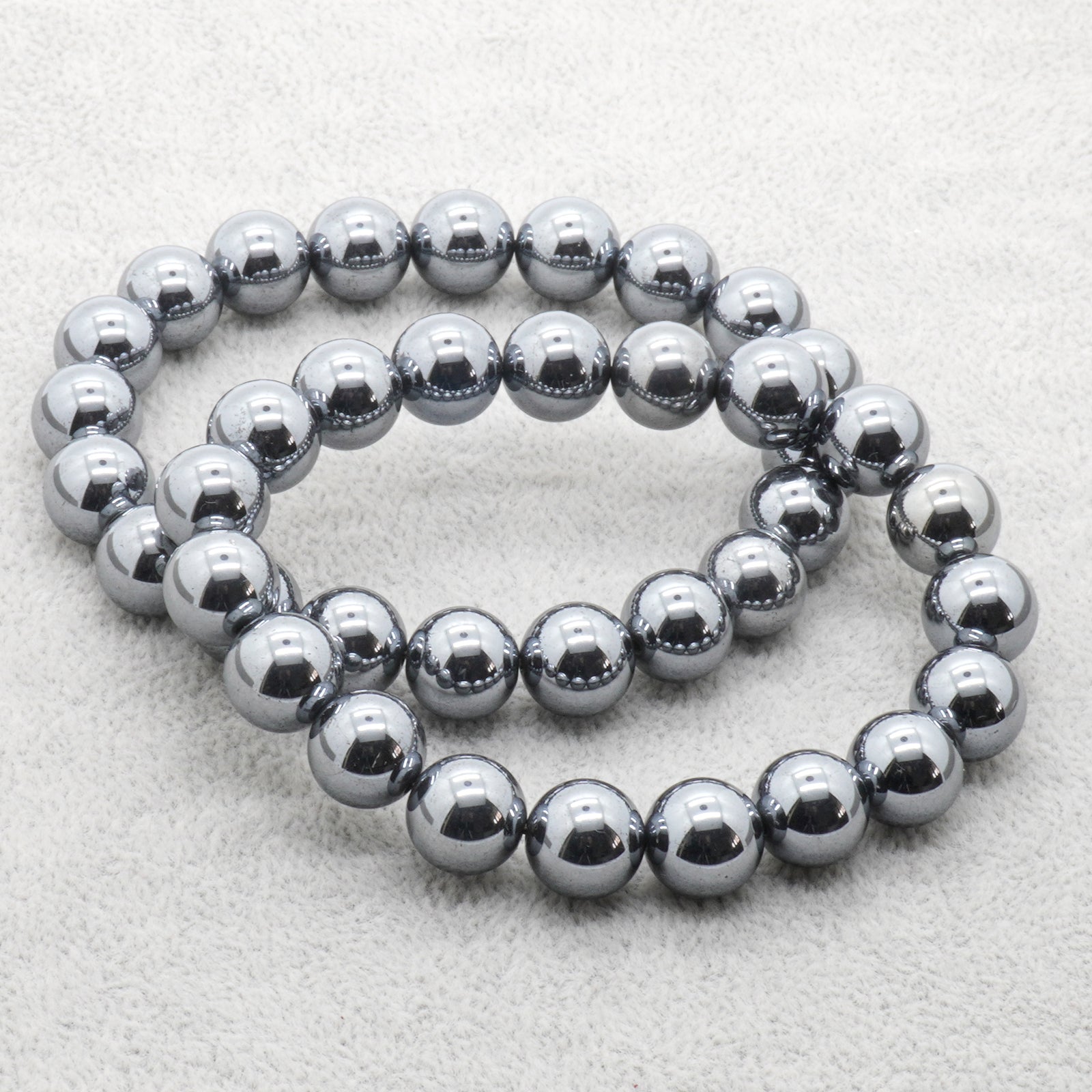 Silver Hematite Bracelet 8''