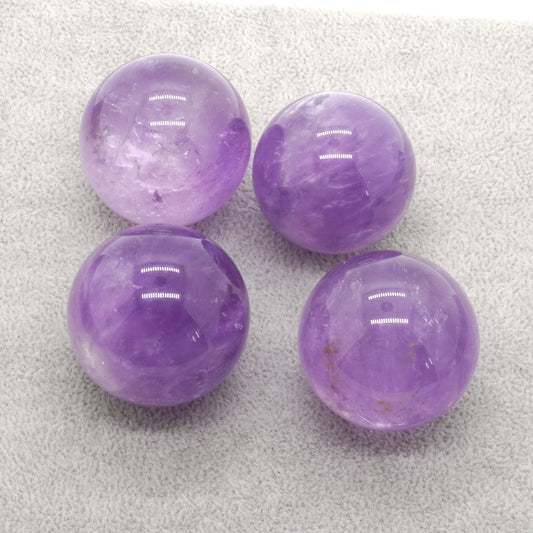 Amethyst Ball Beads Natural Gemstone Beads  20mm 30mm 40mm 1pc