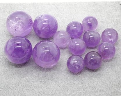 Amethyst Ball Beads Natural Gemstone Beads  20mm 30mm 40mm 1pc