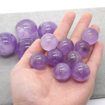 Amethyst Ball Beads Natural Gemstone Beads  20mm 30mm 40mm 1pc