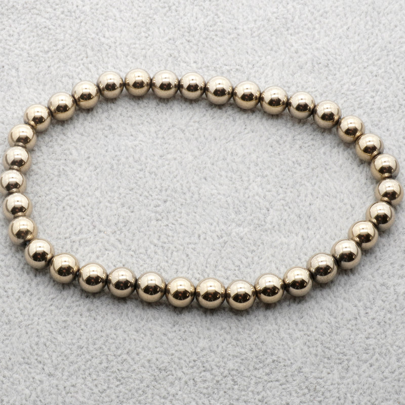 Light Gold Hematite Bracelet 8''