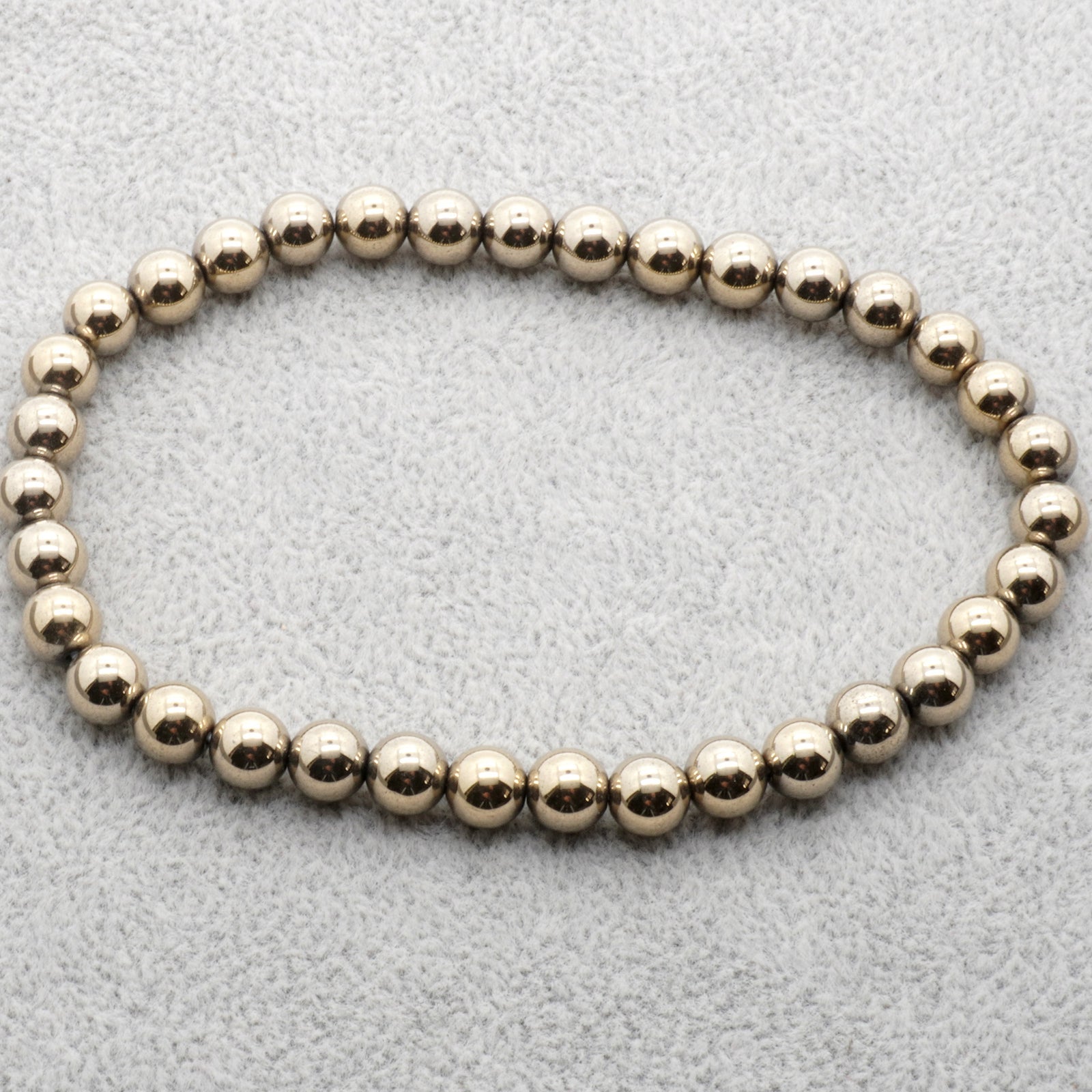 Light Gold Hematite Bracelet 8''