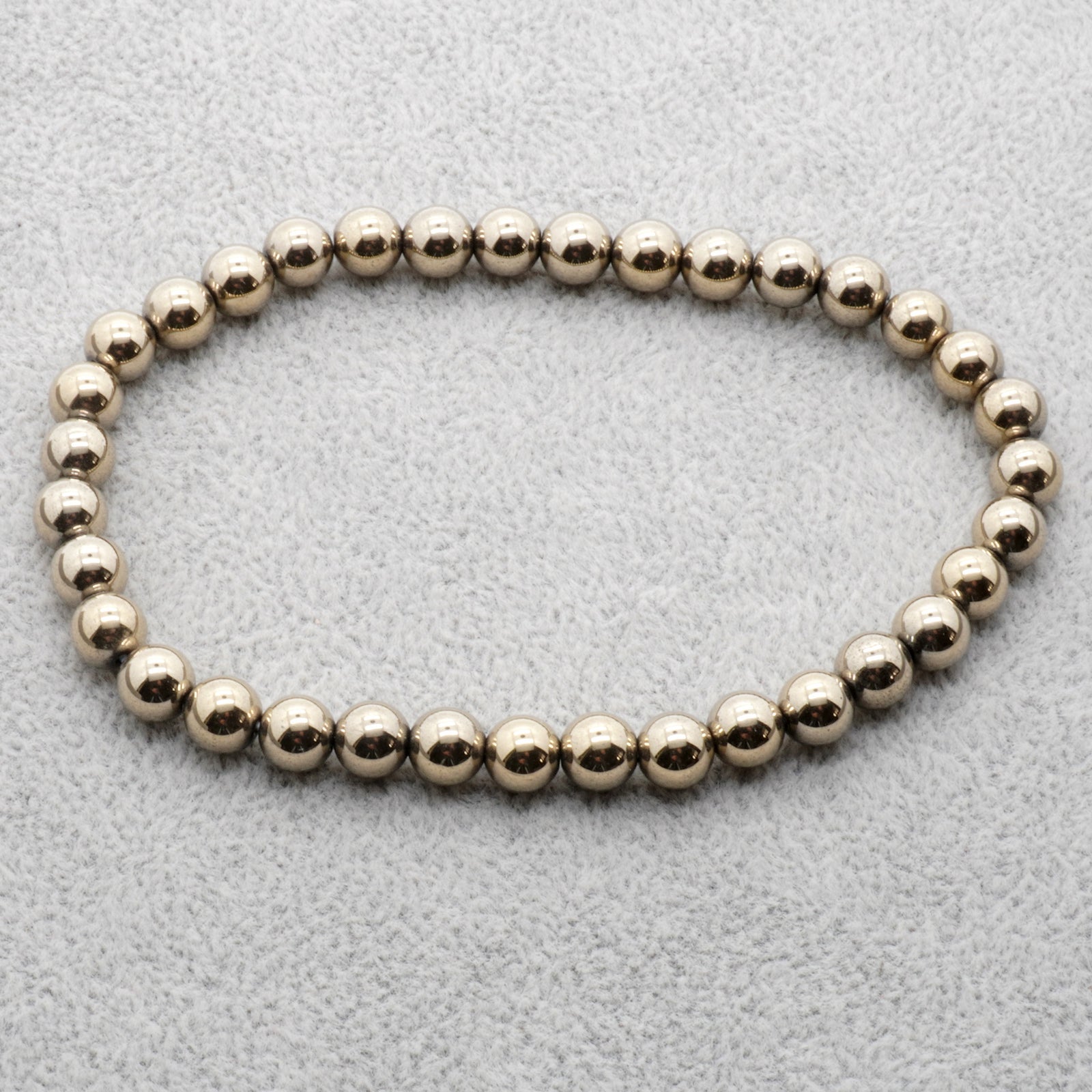 Light Gold Hematite Bracelet 8''