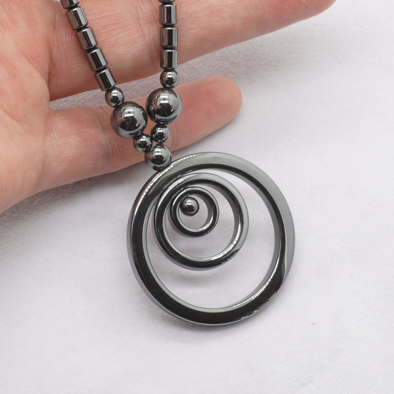 Hematite Necklace 17''
