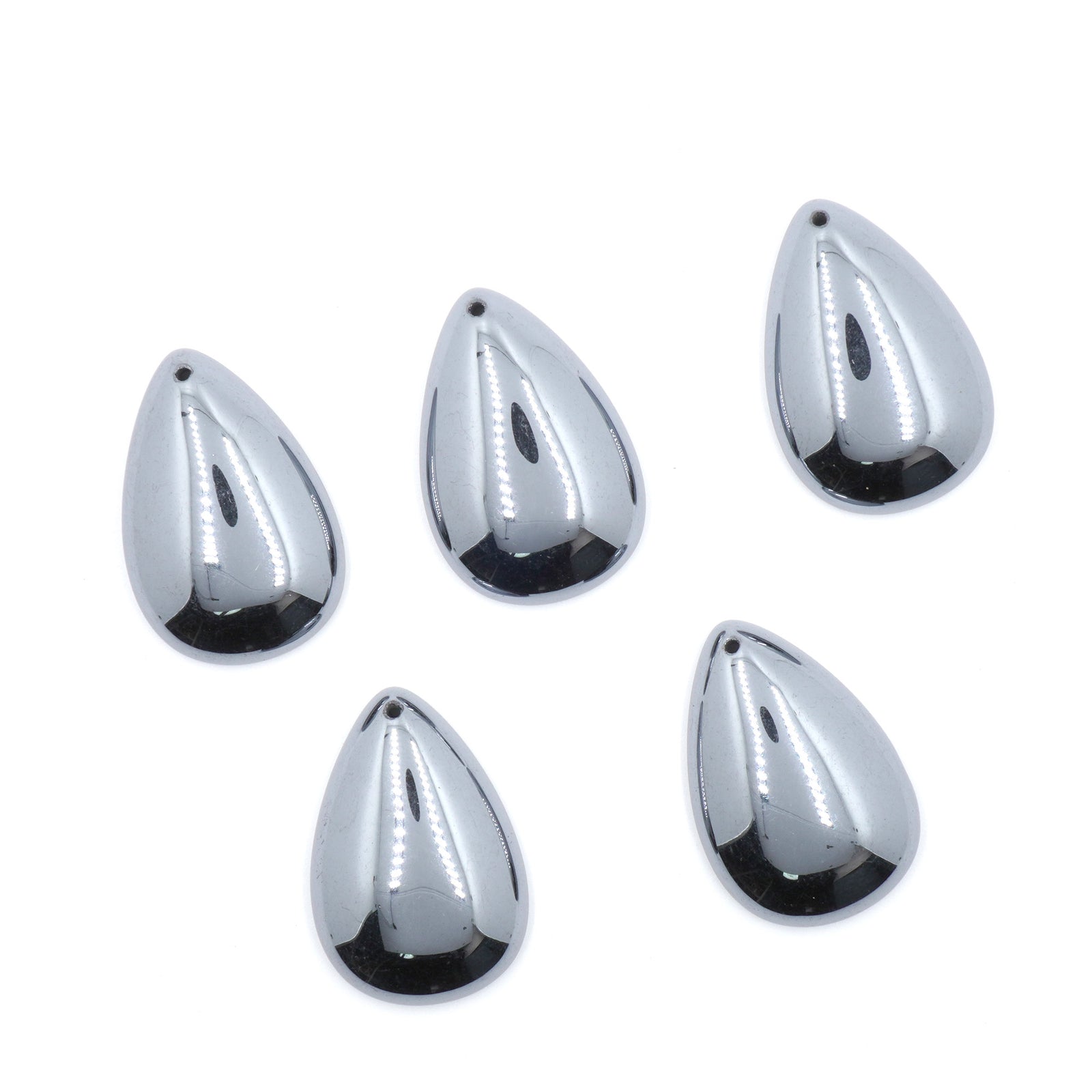 Halskæde med abalone-muslingeskal og dråbeformet vedhæng 45 cm