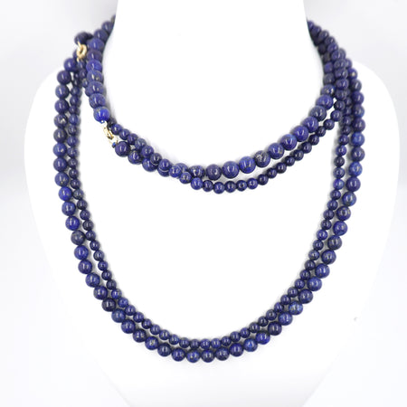 Collier œil de tigre bleu Collier en pierre d'onyx 8 mm 30'' 34'' 36''