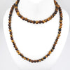Collier œil de tigre bleu Collier en pierre d'onyx 8 mm 30'' 34'' 36''