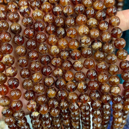 Orange Garnet Beads 6mm 8mm 10mm 15''