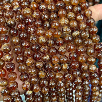 Orange Garnet Beads 6mm 8mm 10mm 15''