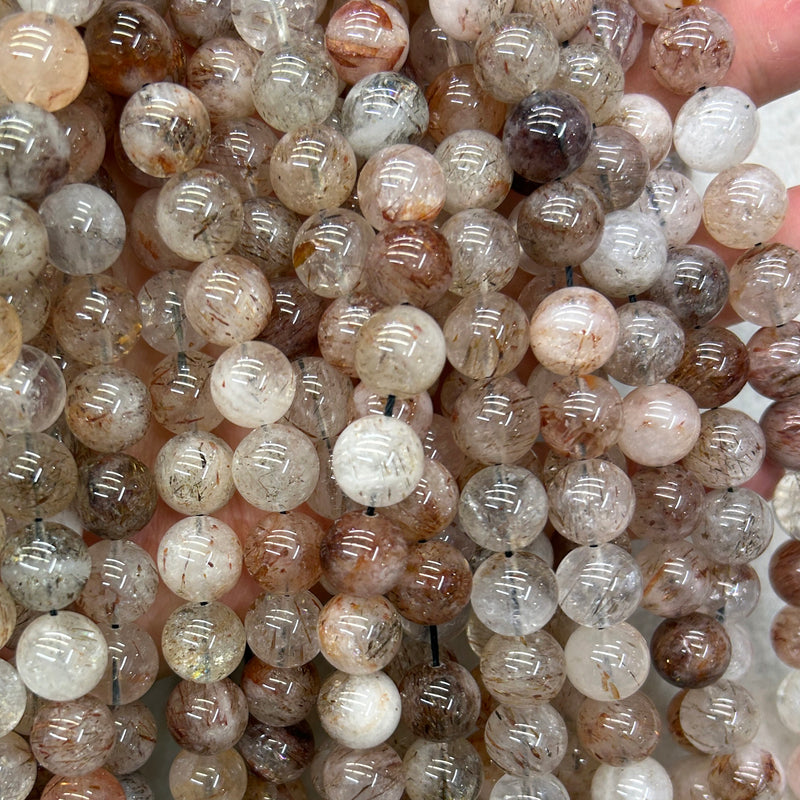 Black Gold Super Seven Beads 6mm 8mm 10mm 15''