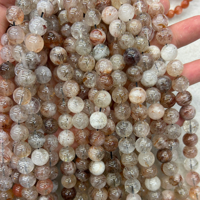 Black Gold Super Seven Beads 6mm 8mm 10mm 15''