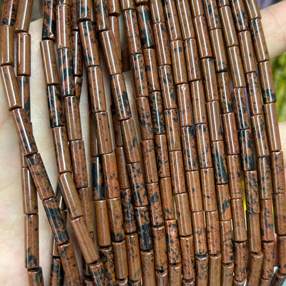 Yellow Tiger Eye Tube Beads Naturlige ædelstensperler 4x13mm