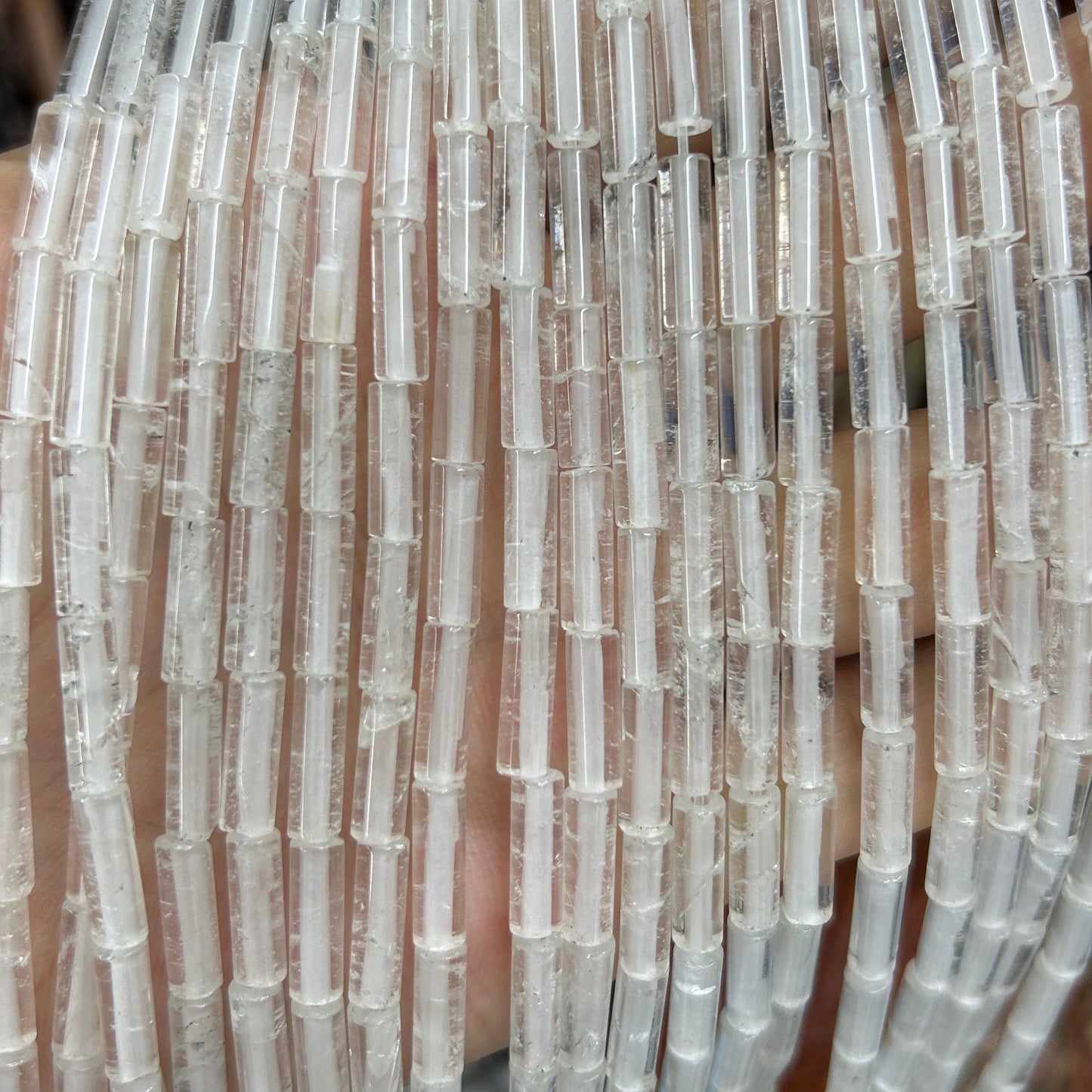 Crystal Tube Beads 4x13mm