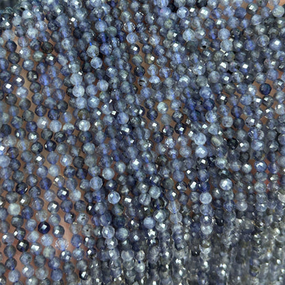 Iolite Faceted Beads 2mm 3mm 4mm 15''