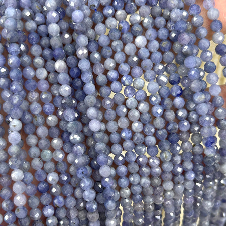 Tanzanite Faceted Beads 2mm 3mm 4mm 15''