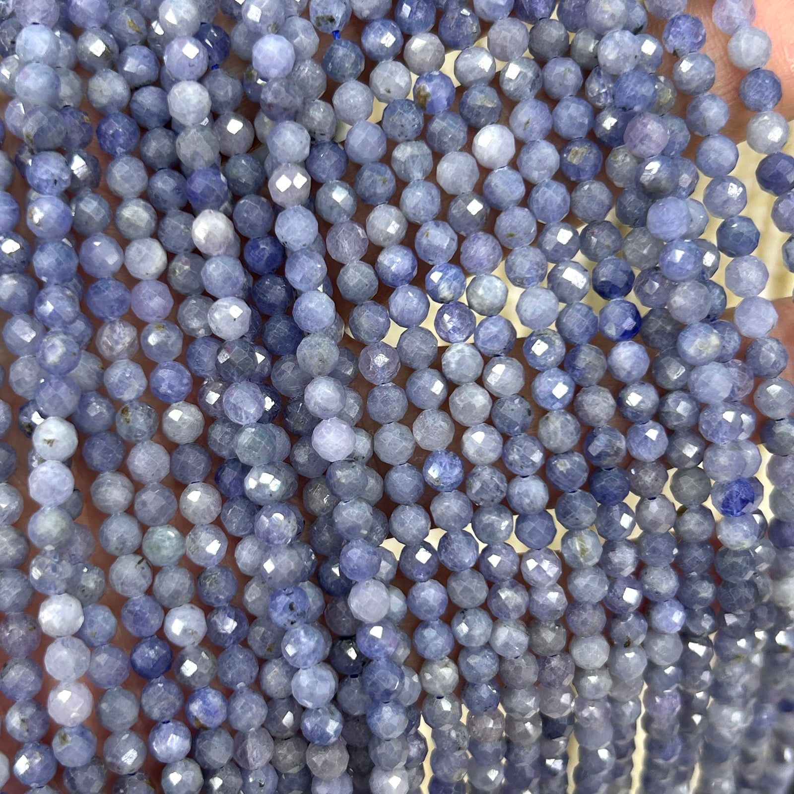 Tanzanite Faceted Beads 2mm 3mm 4mm 15''