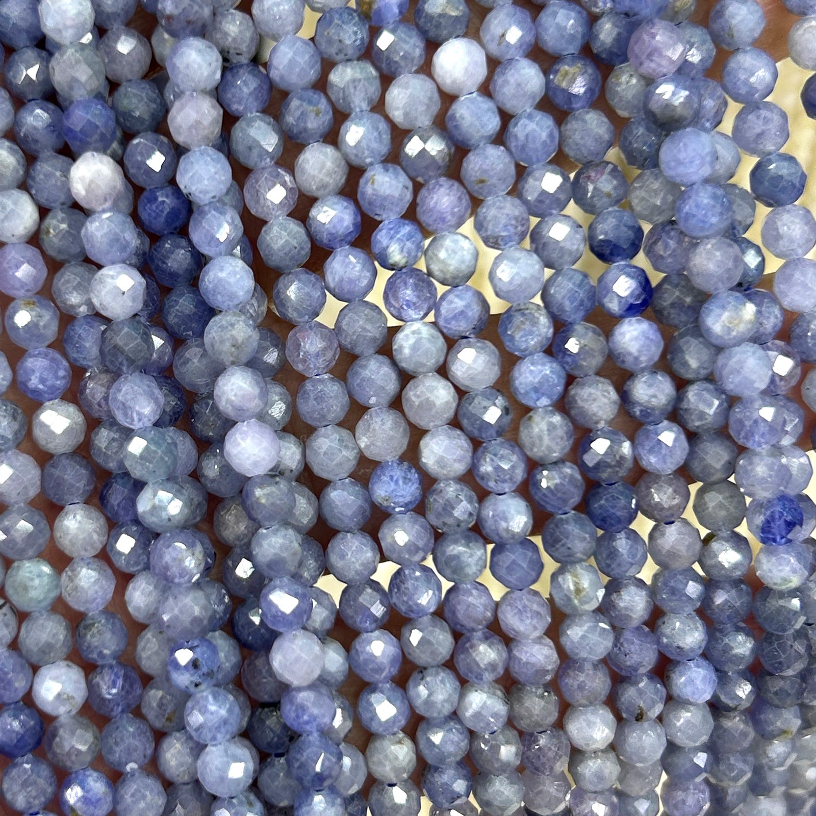 Tanzanite Faceted Beads 2mm 3mm 4mm 15''