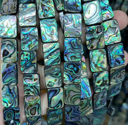 Abalone Shell Beads Flat Rectangle Beads 12mm 14mm 16mm 18mm 15''