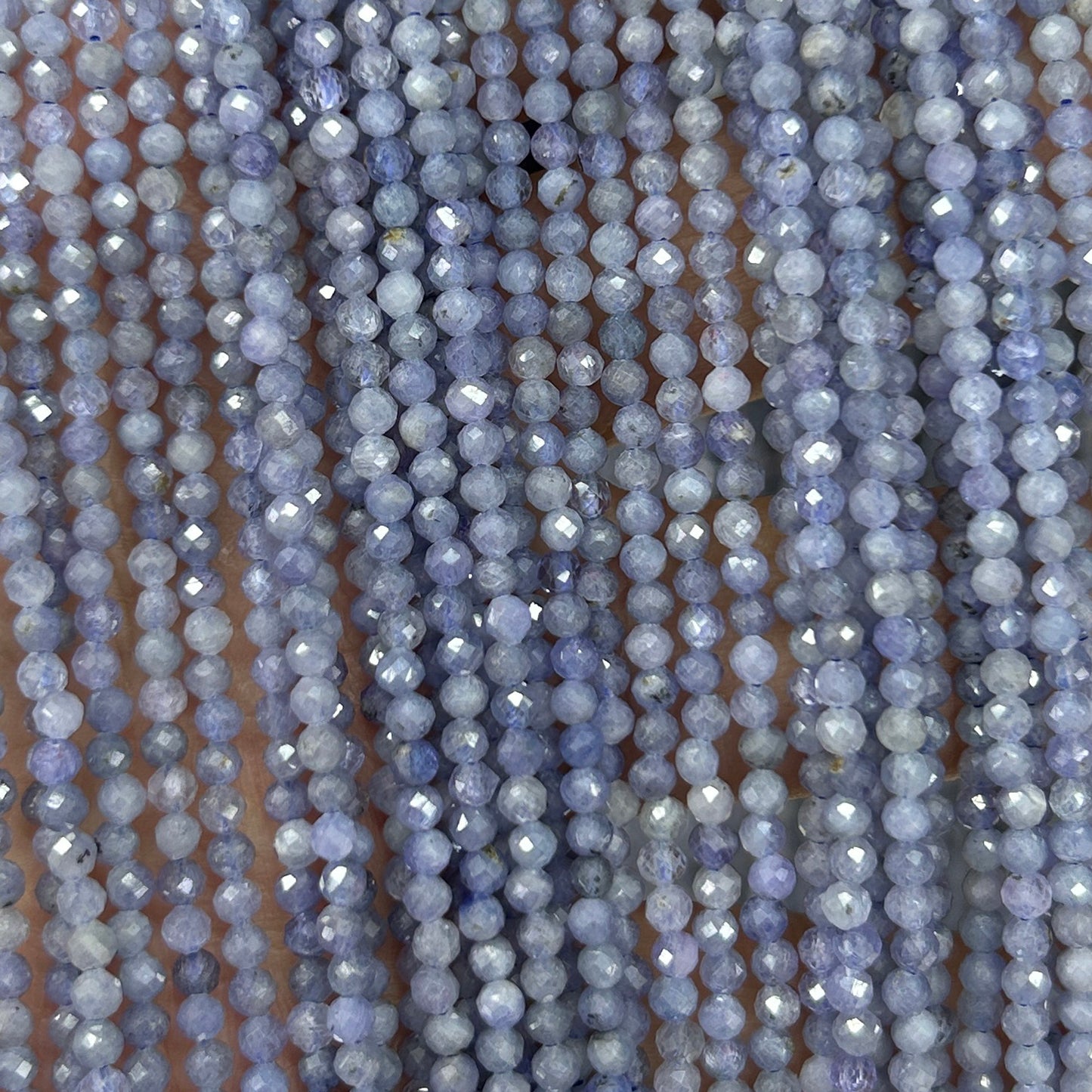 Tanzanite Faceted Beads 2mm 3mm 4mm 15''