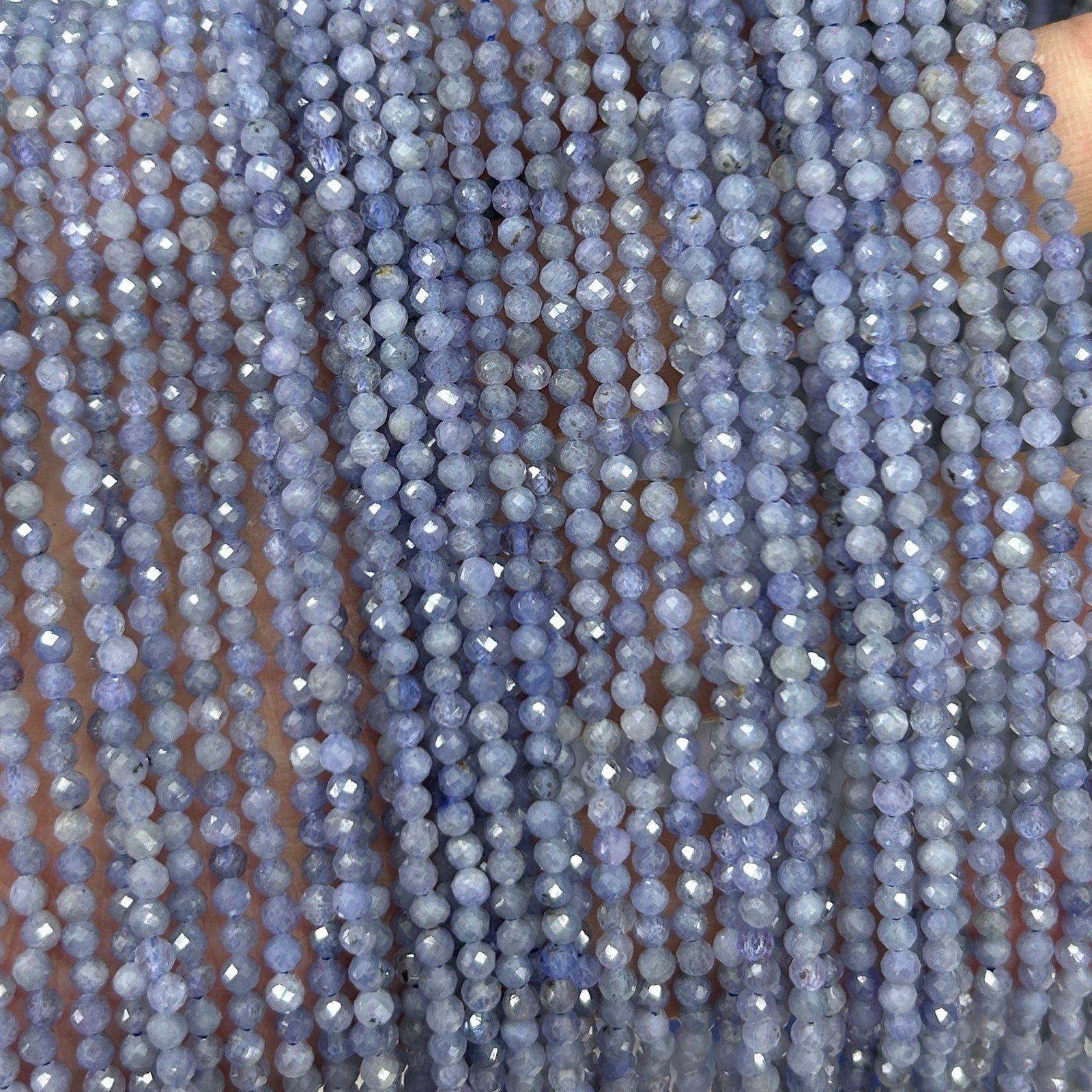 Tanzanite Faceted Beads 2mm 3mm 4mm 15''