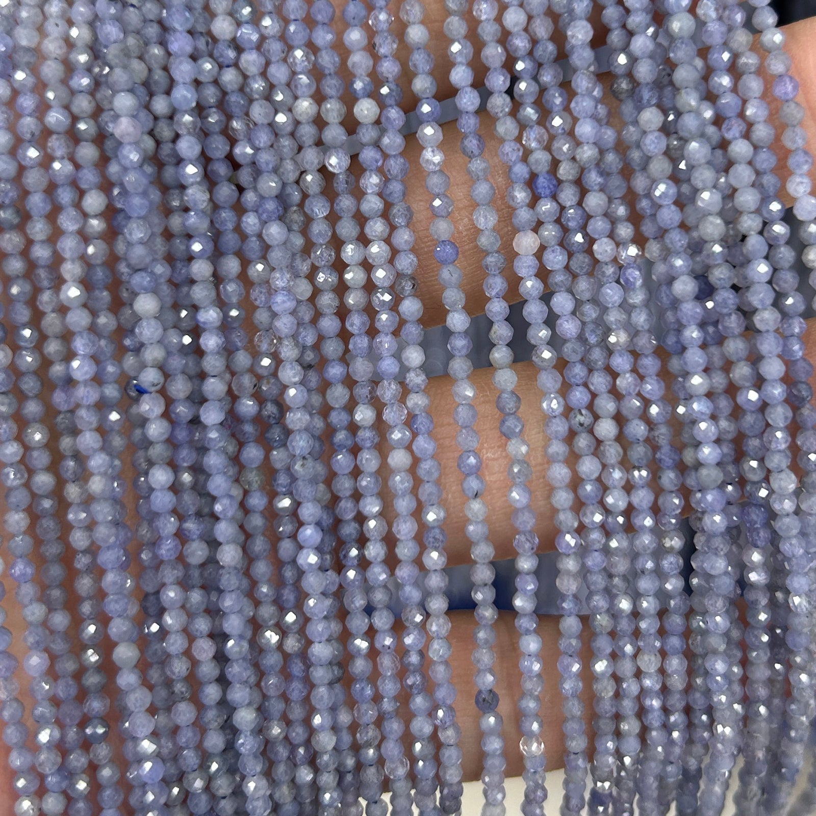 Tanzanite Faceted Beads 2mm 3mm 4mm 15''