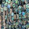 Abalone Shell Beads Flat Oval Beads 12mm 14mm 16mm 18mm 15''
